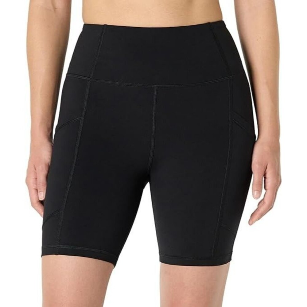 Amazon Essentials Women's 7" Biker Shorts X-LARGE Black Train High Waist Workout